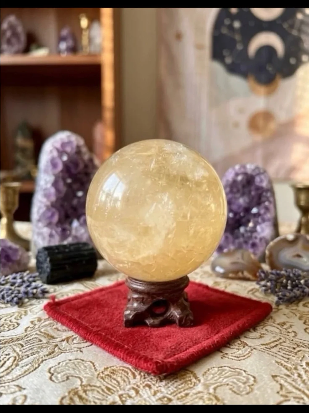 Honey Calcite Sphere HQ
